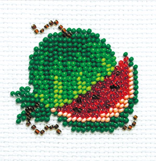 Набор для вышивания бисером Klart, Арбузик, 6х5 см