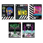 Тетрадь ученическая общая, выборочный лак A5+ 96 л. на скобе 65 г/м², белизна 100%, 5 шт, линия в термоусадочной пленке, 000343 Драйв, Светоч 96ТСК5_4_3_2