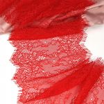 Кружево шантильи (реснички) диз. A88 шир.170мм цв.SD163 красный, 3 метра, Kruzhevo