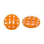 Пуговицы 2 прокола, Горошек 36L (331 оранжевый), 36 шт