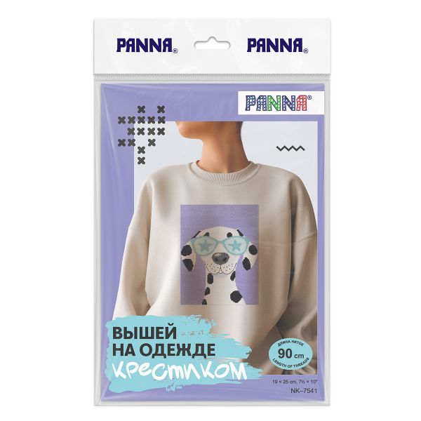Набор для вышивания нитками Panna NK-7541, Далматинец, 19х25 см