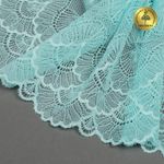 Кружево эластичное (стрейч) 8034 195мм цв.F201 мята, 10 метров, Kruzhevo