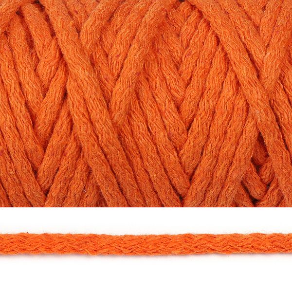 Шнур круглый х/б ⌀8.0 мм / 50 метров, с наполнителем, 2135 оранжевый