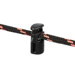 Фиксатор (зажим) для шнура пластик 1 отв., ⌀5.0 мм, 24 шт, №01 черный, Micron A 8852