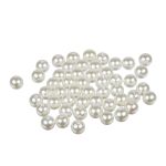 Бусины пластик ⌀10 мм, 50±2 шт, №01 белый, Zlatka PB-3