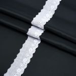 Кружево шитьё х/б 30 мм / 3.4 метра, цвет белоснежный