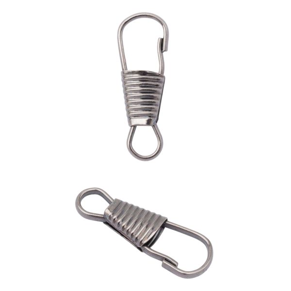 Карабин-крючок металл 04 мм (25х8 мм), цв.чер.никель, 100 шт