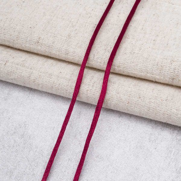 Шнур атласный корсетный ⌀2.0 мм / 50 метров, 3088 бордовый