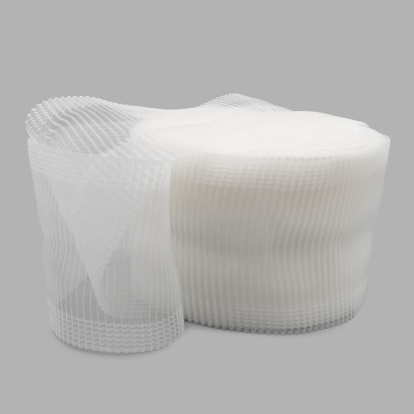 Лента атласная гофре 110.0 мм / 50±1 метров, белый, С1692, Красная лента