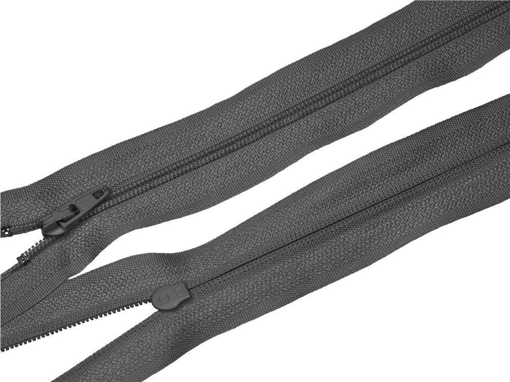 Молния спираль (витая) (цв.SBS) брючная Т3 (3 мм) 1 зам., н/раз., 20 см, автомат, S-306 серый, 100 шт