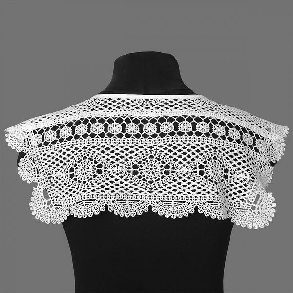 Пришивной кружевной воротник 46х44 см, цв.белый, 1 шт, диз.13/181, Kruzhevo