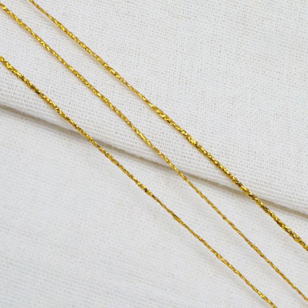 Шнур металлизированный ⌀1.0 мм / 30 метров, золото