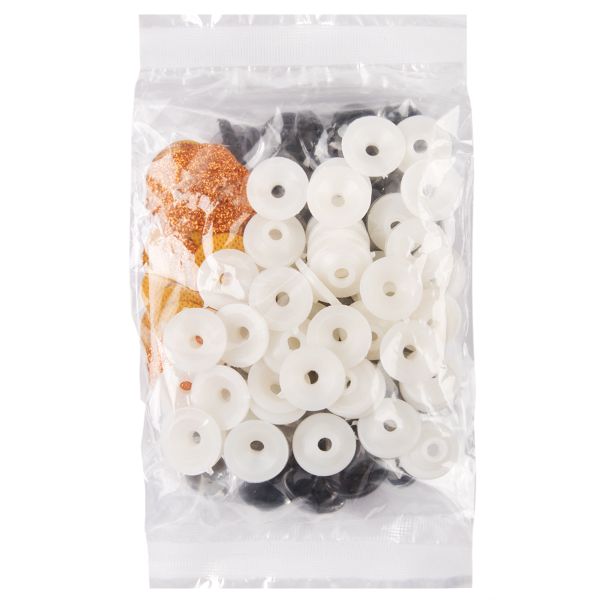 Глаза пластиковые с блестящей вставкой ⌀22 мм, 50 шт, золото, HobbyBe PGSB-22F