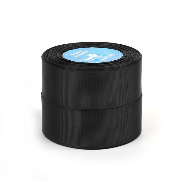 Лента репсовая (в рубчик) 50.0 мм, цв.030 черный набор For Hobby 2 шт по 22.86м (±1м)