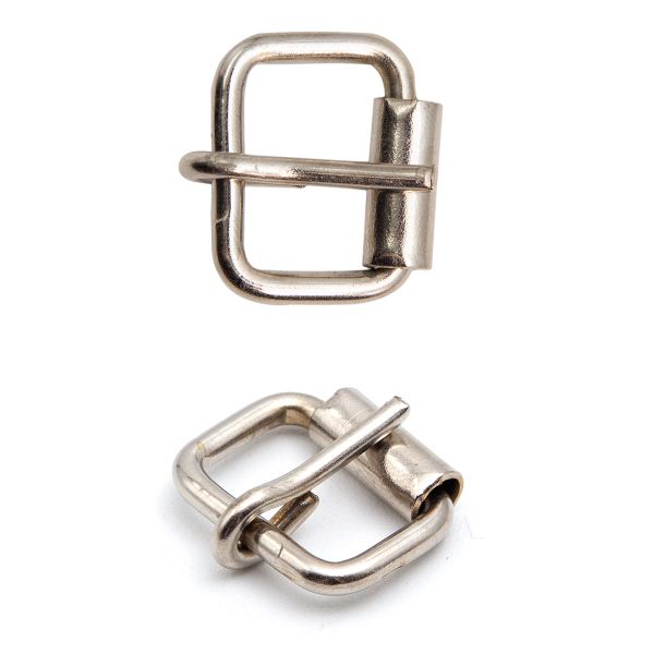 Пряжка ременная металл 14 мм (внешн. 19х15 мм, d2.5 мм), 10 шт, роликовая, никель