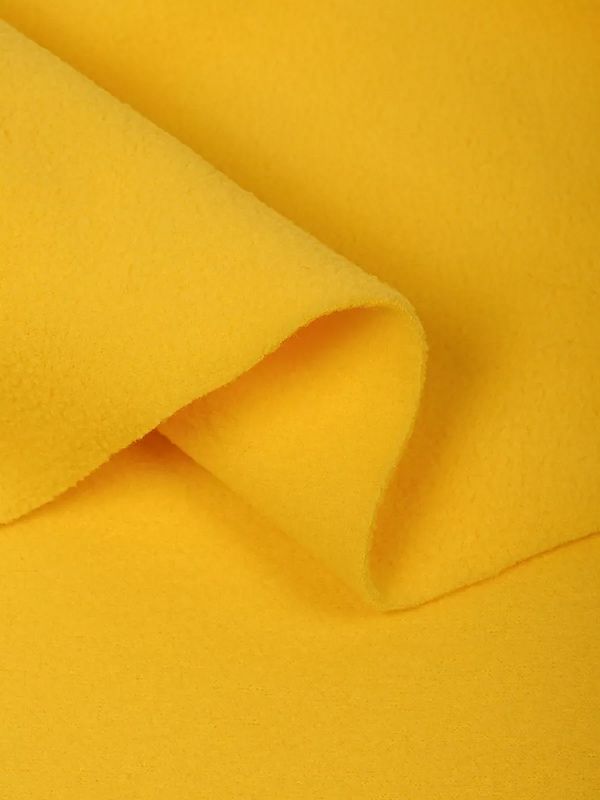Флис 2-сторонний 190 г/м², 150 см / 10 метров, TBY-0059-001, цв.S001 желтый
