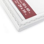 Рамка для картины (фото) пластик с оргстеклом 30х40 см, белый, Gamma ПРК-21