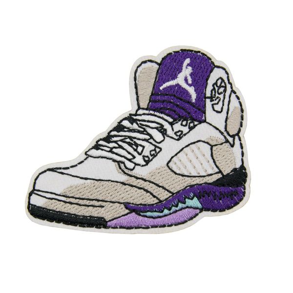 Термоаппликация Кроссовки, белые/сиреневые 5.4*6.9см, Hobby&Pro