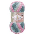 Пряжа Alize (Ализе) Bella Batik 100 / уп.5 мот. по 100г, 360м, 2970 секционный