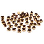 Хрустальные стразы в цапах/золото, 4мм, 50 шт/упак, Astra&Craft (11 красный), 4AR159/166