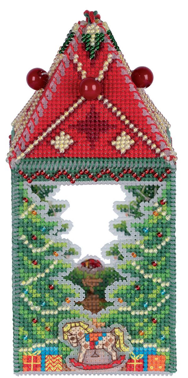 Набор для вышивания нитками Panna, Новогодний фонарь, 7х15.5 см