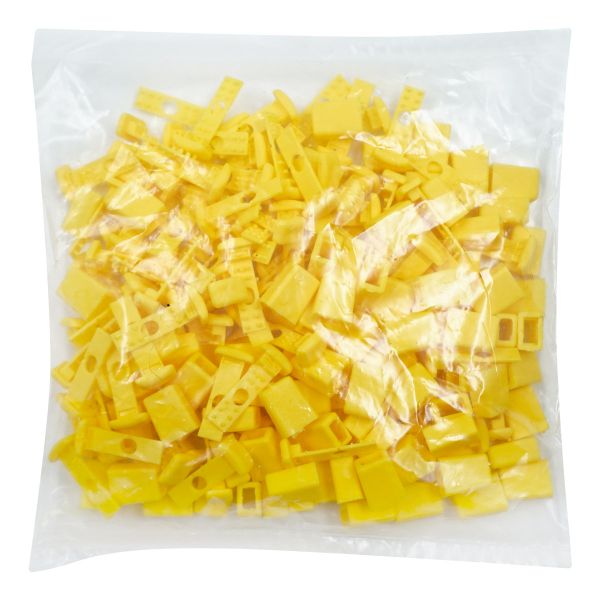 Наконечник для шнура пластик 17х11 мм, ПП, желтый, 100 шт