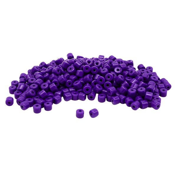 Бусины пластик 5х6 мм, цилиндр, 50гр Astra&Craft, 025 фиолетовый, 2141