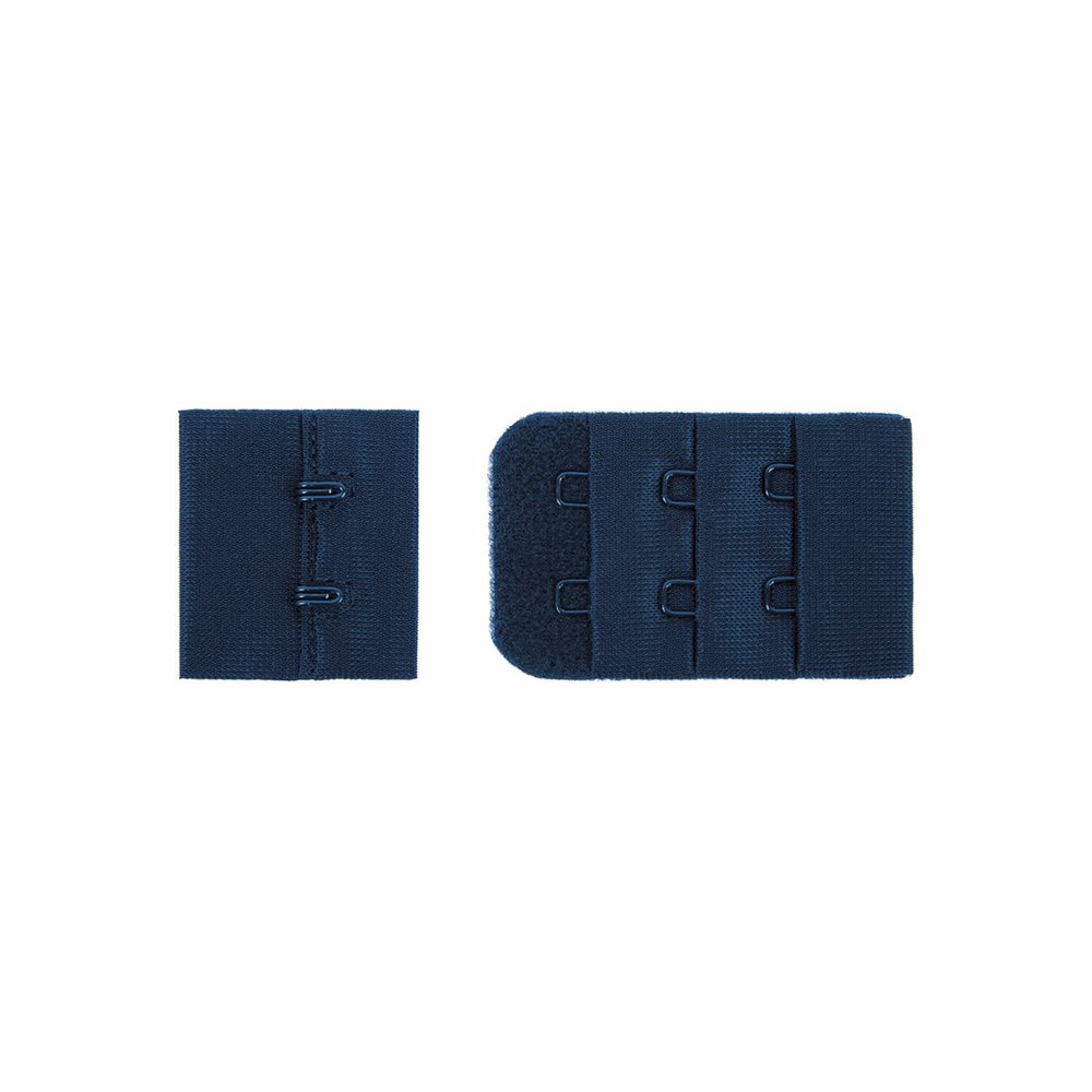 Застежки для бюстгальтера текстильные 32 мм, 5 шт, нейлон, 12 темно-синий, Blitz ZBB-32