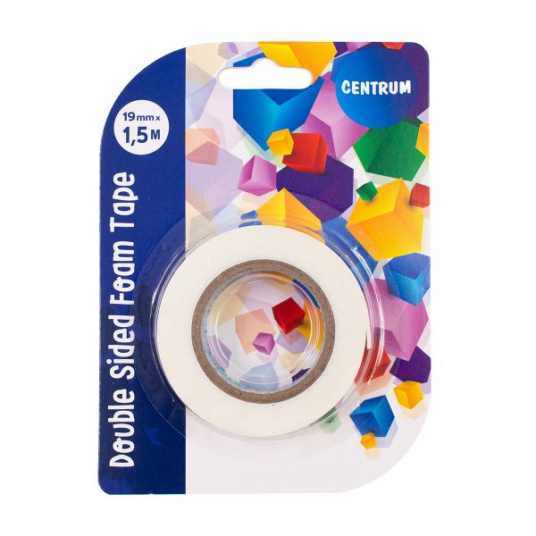 Клейкая лента двусторонняя 19 мм*1,5 м, 80155