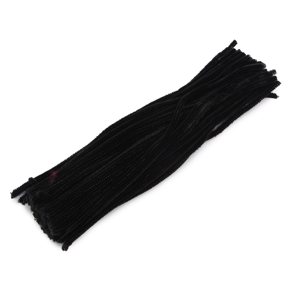 Проволока синельная 6 мм / 30см, 100 шт, Astra&Craft (А-047 черный)