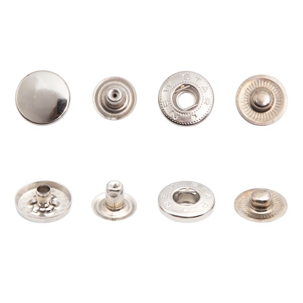Кнопка Альфа (S-образная) ⌀15.0 мм, ≈50 шт, №54, Таблетка, МЕТАЛЛ, никель, NEW STAR