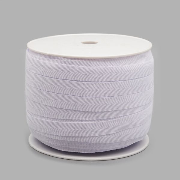 Тесьма (лента) киперная п/э 13 мм / 100 метров, 03 белый