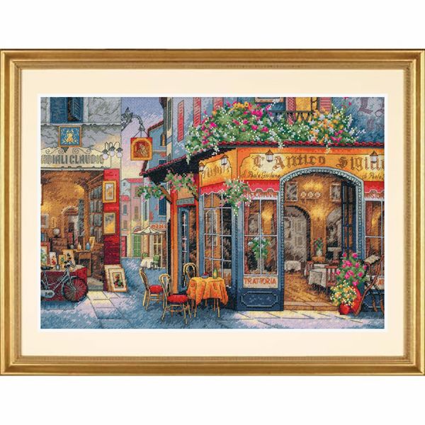 Набор для вышивания нитками Dimensions, Европейское бистро, 40х27 см