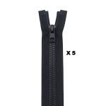 Молния трактор Arta Т6 (6 мм) 1 зам., разъем., 40 см, (2076), A580 черный, НОВЫЙ МАТОВЫЙ ЗАМОК, уп.5 штук