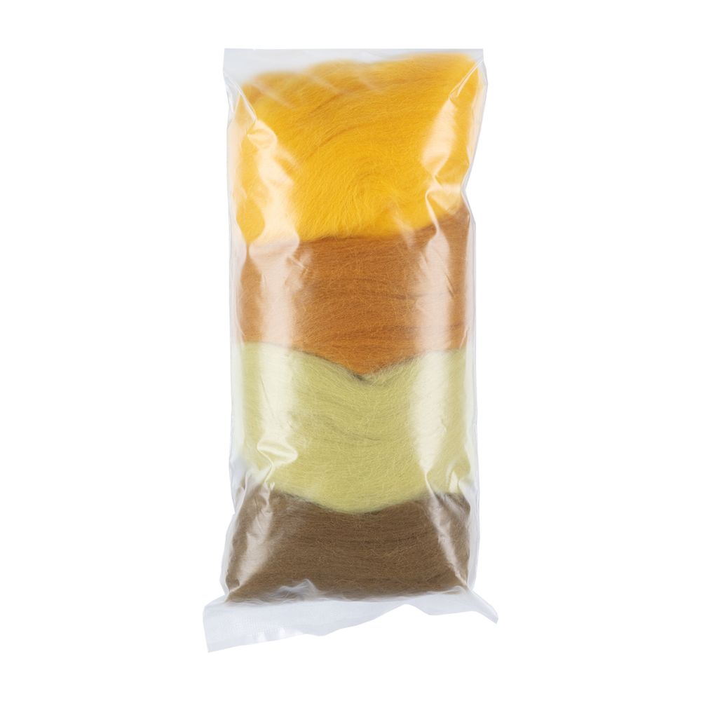 Шерсть для валяния в наборе 4х10 г. ассорти 9, Gamma AFW-040