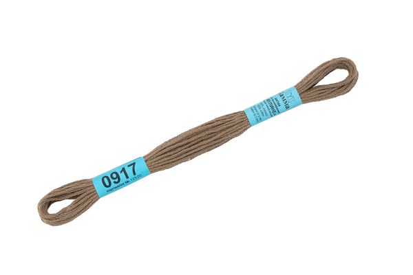 Мулине Gamma 100% хлопок, цв.0917 сер-хаки, 24 мотка по 8 метров