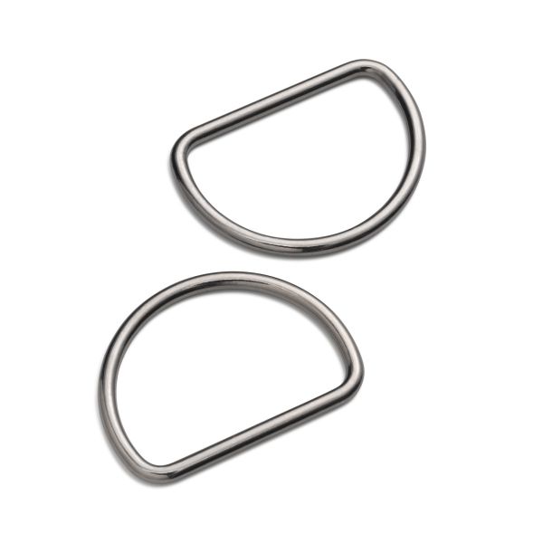 Полукольцо литое металл внутр. 40 мм (внешн. 45х34 мм), 2 шт, цв.оружейн.металл, Prym