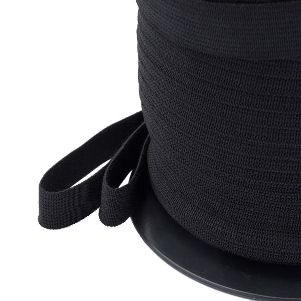 Резинка тканая 15.0 мм / 50 метров, 9.33 г/м, черная г, 61-22-426/15