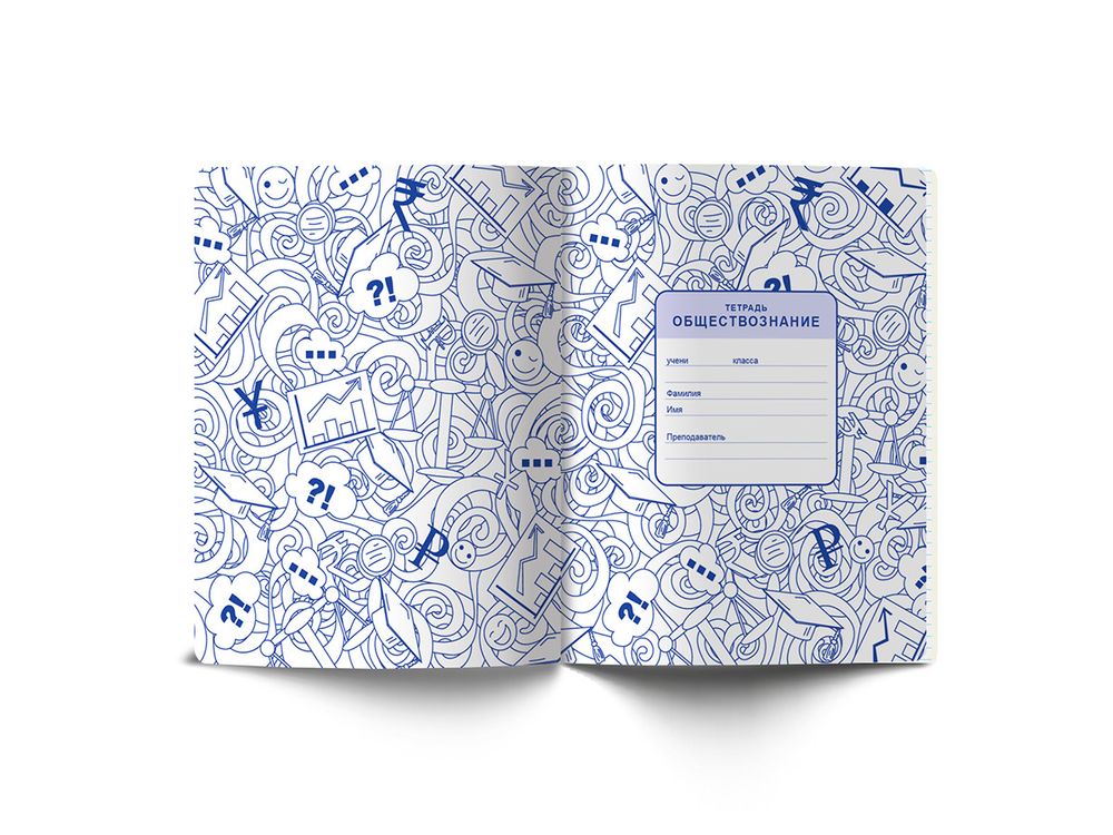 Тетрадь со справочным материалом Скучно не будет!, выборочный лак, A5+ 48 л. на скобе 65 г/м², белизна 100%, 10 шт, клетка, 000545 Обществознание, Светоч 48ТПСКс5_4_2_1