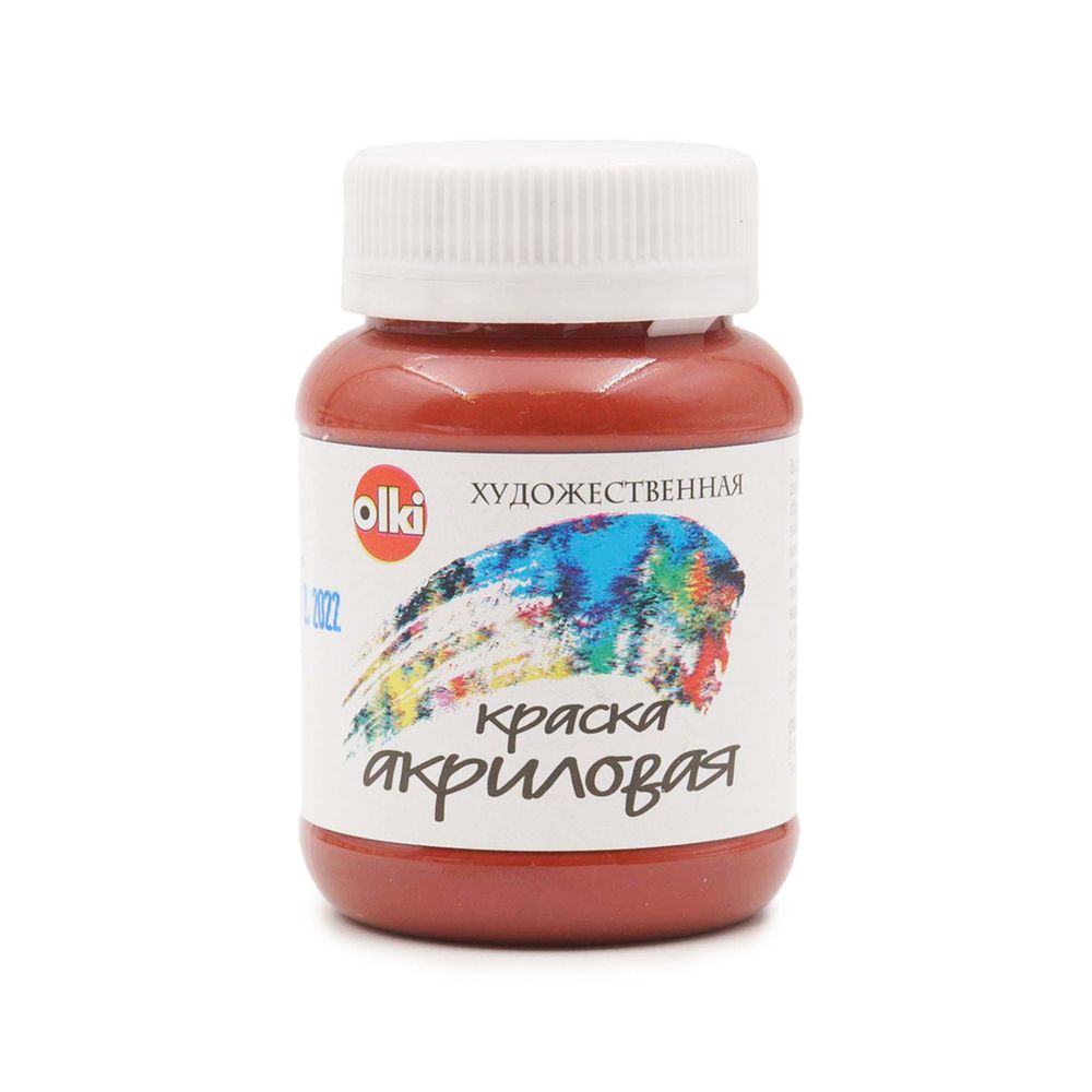 Краска акриловая 100 мл (3060 охра красная) /TOS/