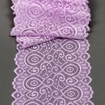 Кружево бельевое эластичное 180 мм / 25 метров, TBY.L1351, цв.1566 лаванда