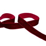 Лента бархатная (тесьма) 20.0±2 мм, / 10±0.5 метров, с метанитом, рис 8379 малиновый, Blitz С3549Г17