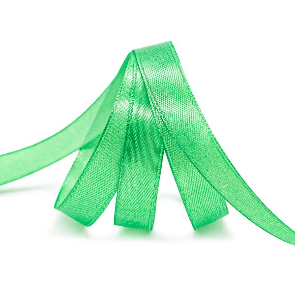 Лента атласная 1-сторонняя 12.0 мм / 22.86±1 метров, 088 св. клевер, Globus