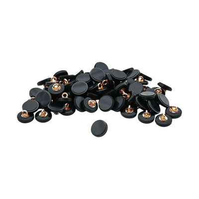 Пуговицы на ножке 18L (11мм), пластик (Blk-02 черный), CN_2841, 72 шт