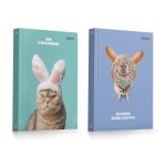 Тетрадь общая со сменным блоком, матовая ламинация A5 120 л. на 4 кольцах 65 г/м², белизна 100% 12 шт, клетка, 000658 Кот и пёс, Светоч ТЕТ120-002