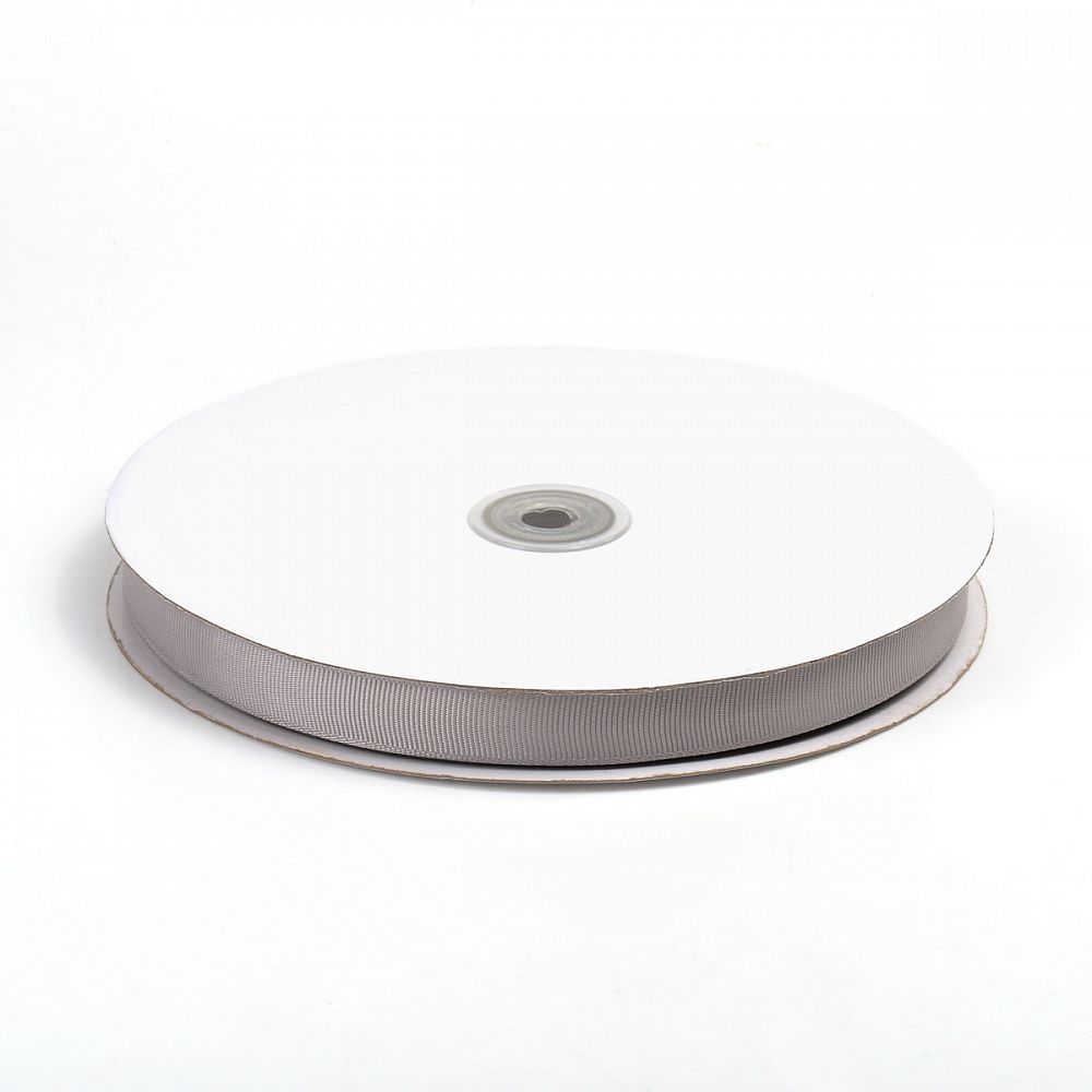 Лента репсовая (в рубчик) 15мм цв. 012 серый уп.91,4м, Ideal