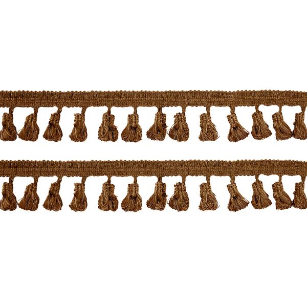 Бахрома отделочная 50.0 мм / 10 метров, с кистями 201 кофе