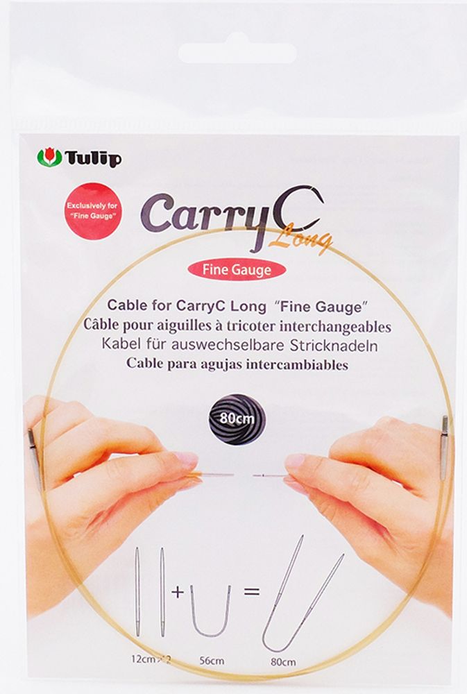 Тросик для съемных спиц CarryC Long &quot;Fine Gauge&quot;, длина 80см, Tulip, CTMM-61