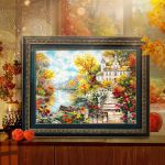 Набор для вышивания нитками Чудесная игла, Золотая пора, 40х31 см