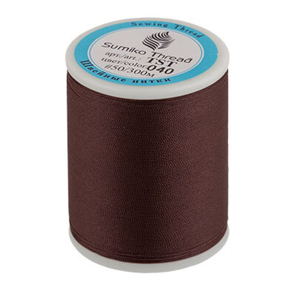 Нитки для трикотажных тканей SumikoThread 300 м, (328 ярд), 040 т.коричневый